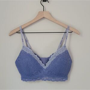 Aerie Lace Bralette in Light & Dark Blue Size 36C
